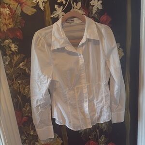 FASHIONNOVA White Button-Up Shirt size small 6 NWOT